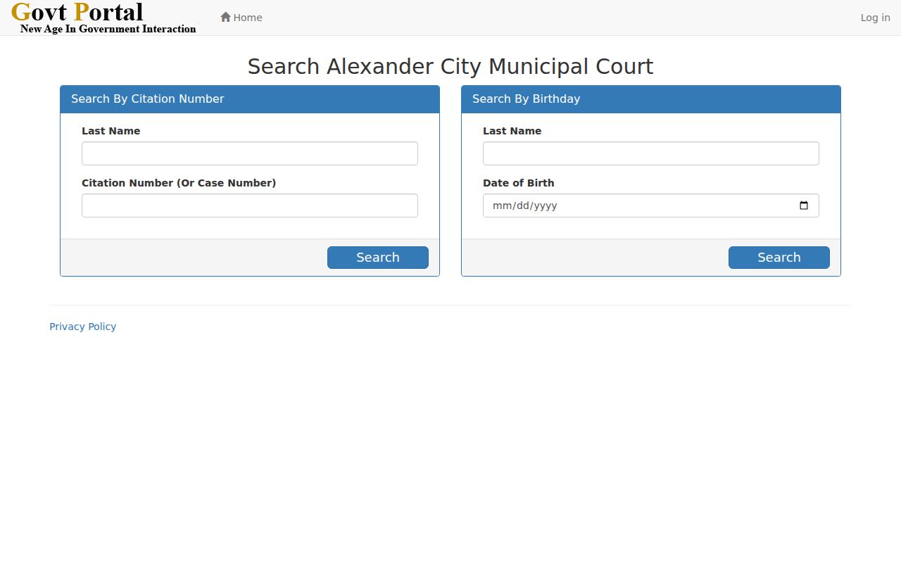 Tallapoosa County warrant lookup citation number interface