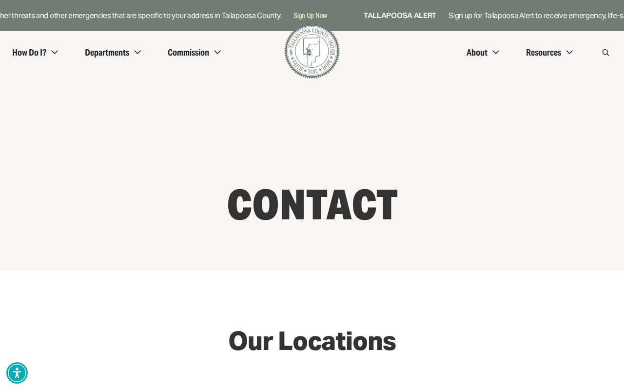 Tallapoosa County official offices and hours page